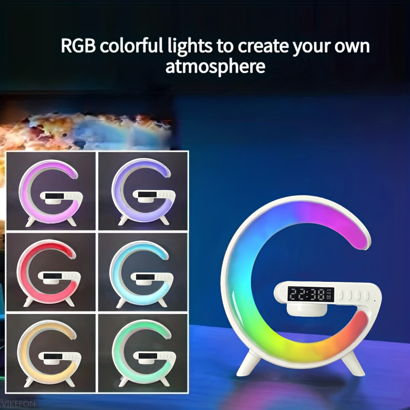 mini multifunctional wireless charger support speaker tf rgb night light for iphone14 13 12 fast charging station for samsung and xiaomi details 7